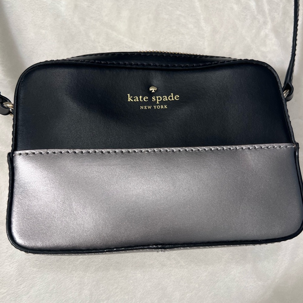 kate spade Black and Silver Two-Tone mini  Crossbody Bag